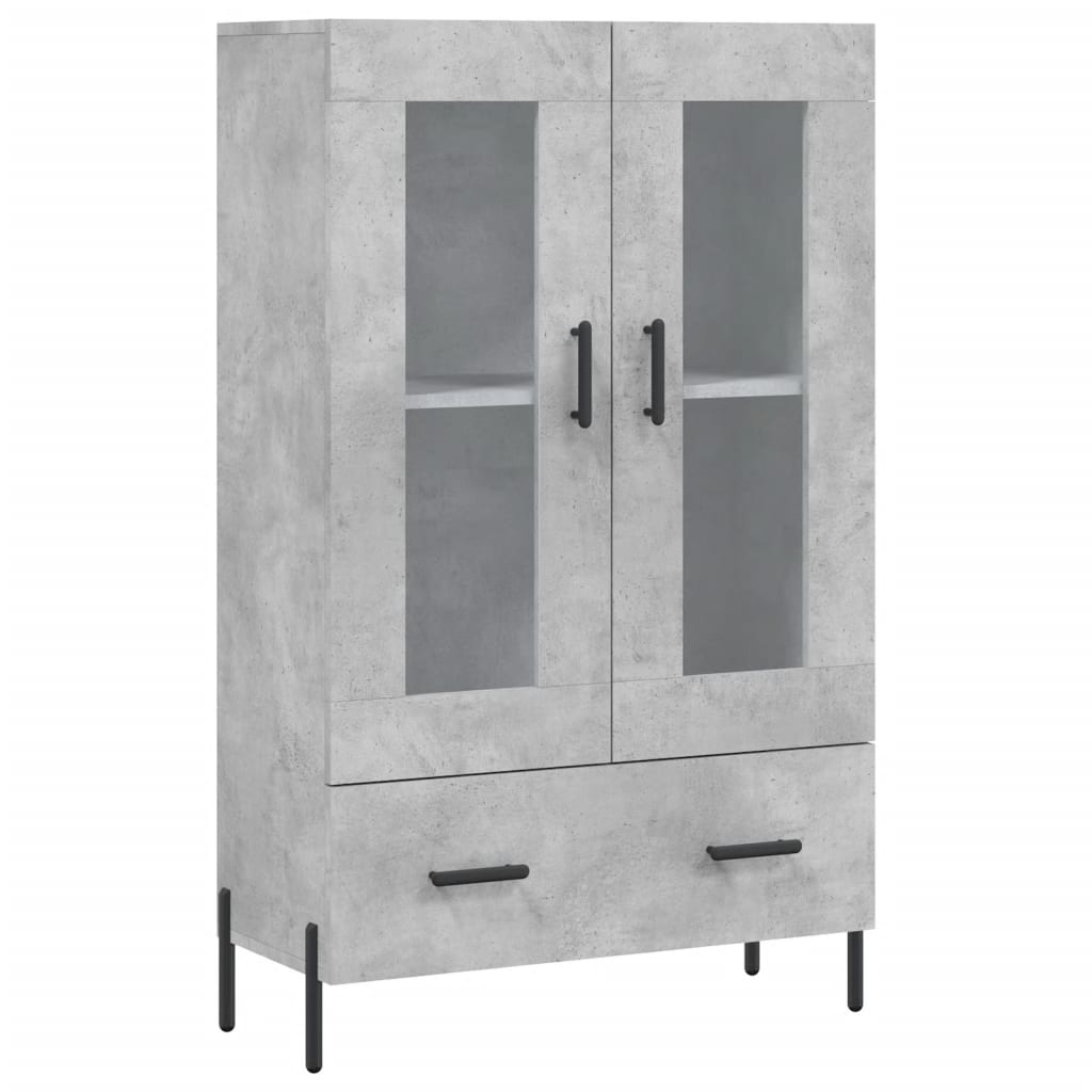 Highboard Concrete Grey 69.5x31x115 cm Engineered Wood