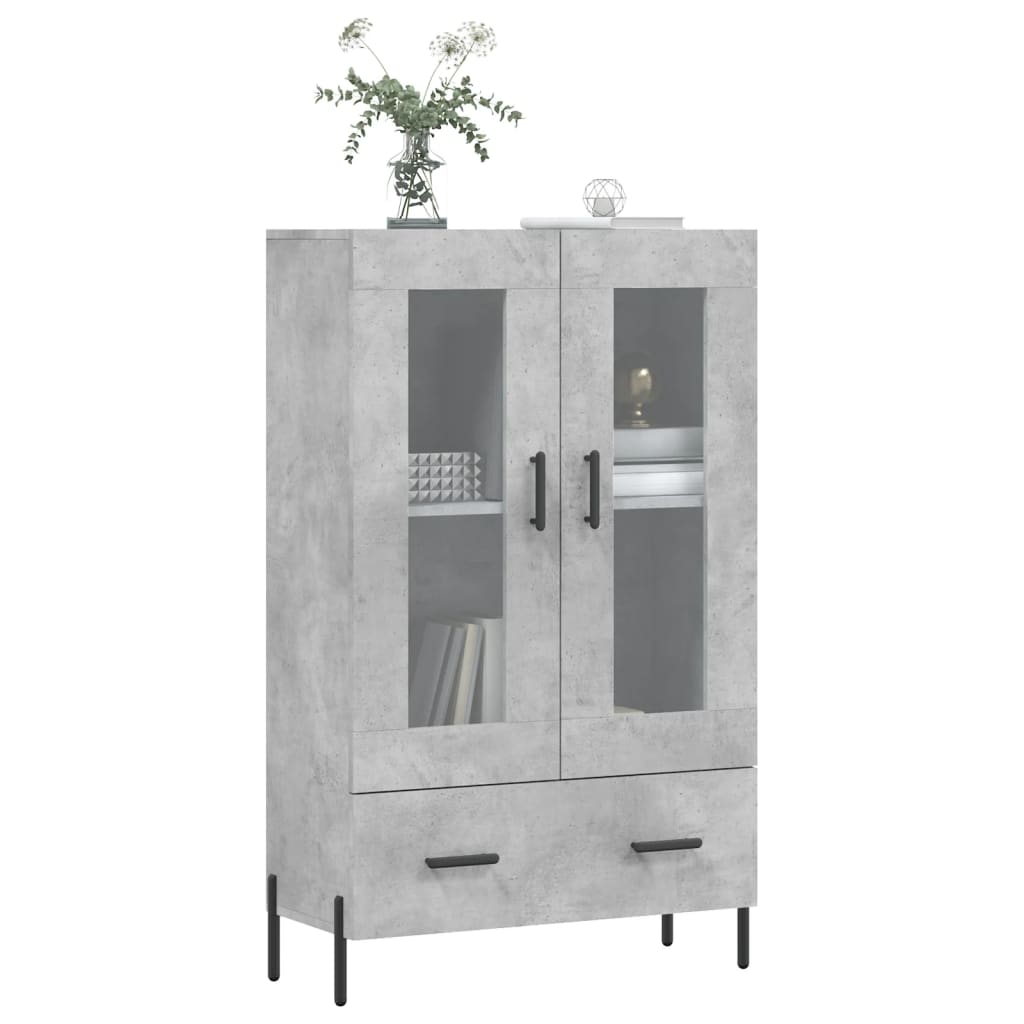 Highboard Concrete Grey 69.5x31x115 cm Engineered Wood