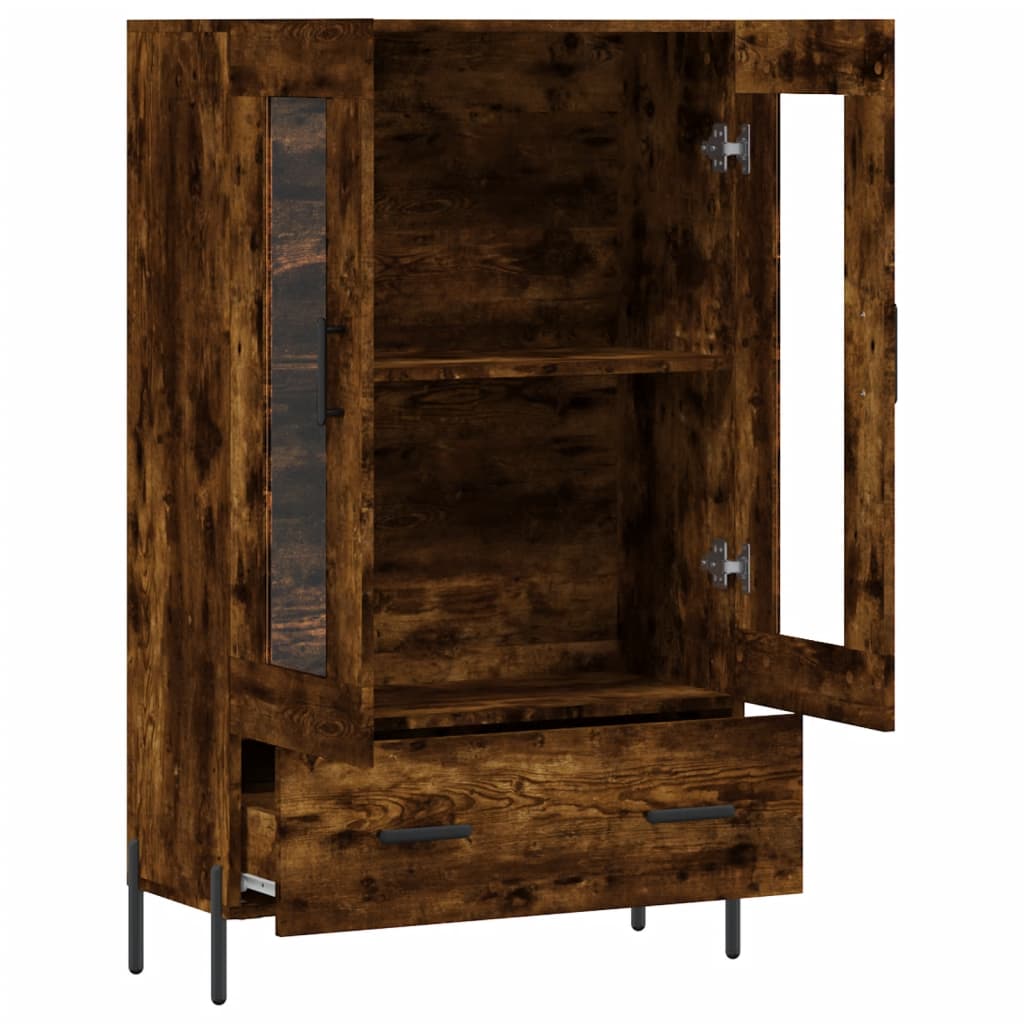 Highboard Smoked Oak 69.5x31x115 cm Engineered Wood