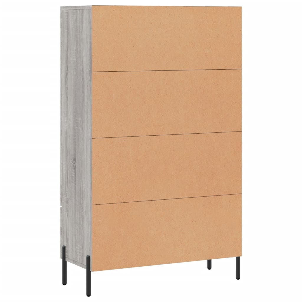 Highboard Grey Sonoma 69.5x31x115 cm Engineered Wood