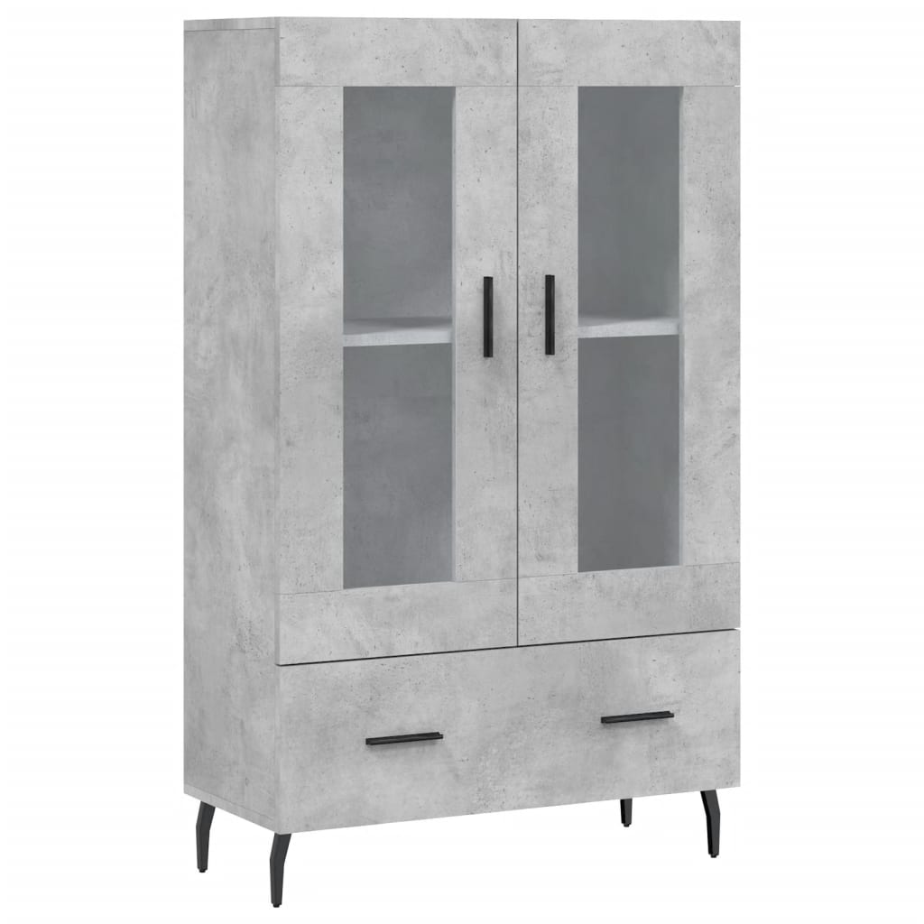 Highboard Concrete Grey 69.5x31x115 cm Engineered Wood