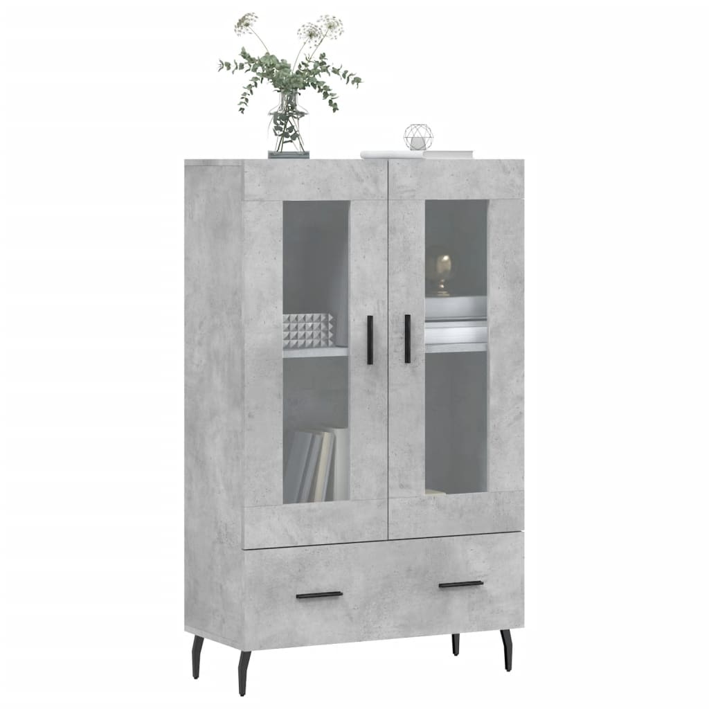 Highboard Concrete Grey 69.5x31x115 cm Engineered Wood