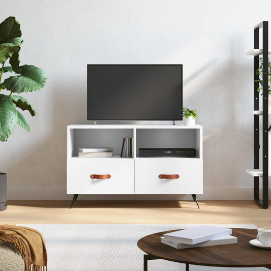 vidaXL TV Cabinet White 80x36x50 cm Engineered Wood