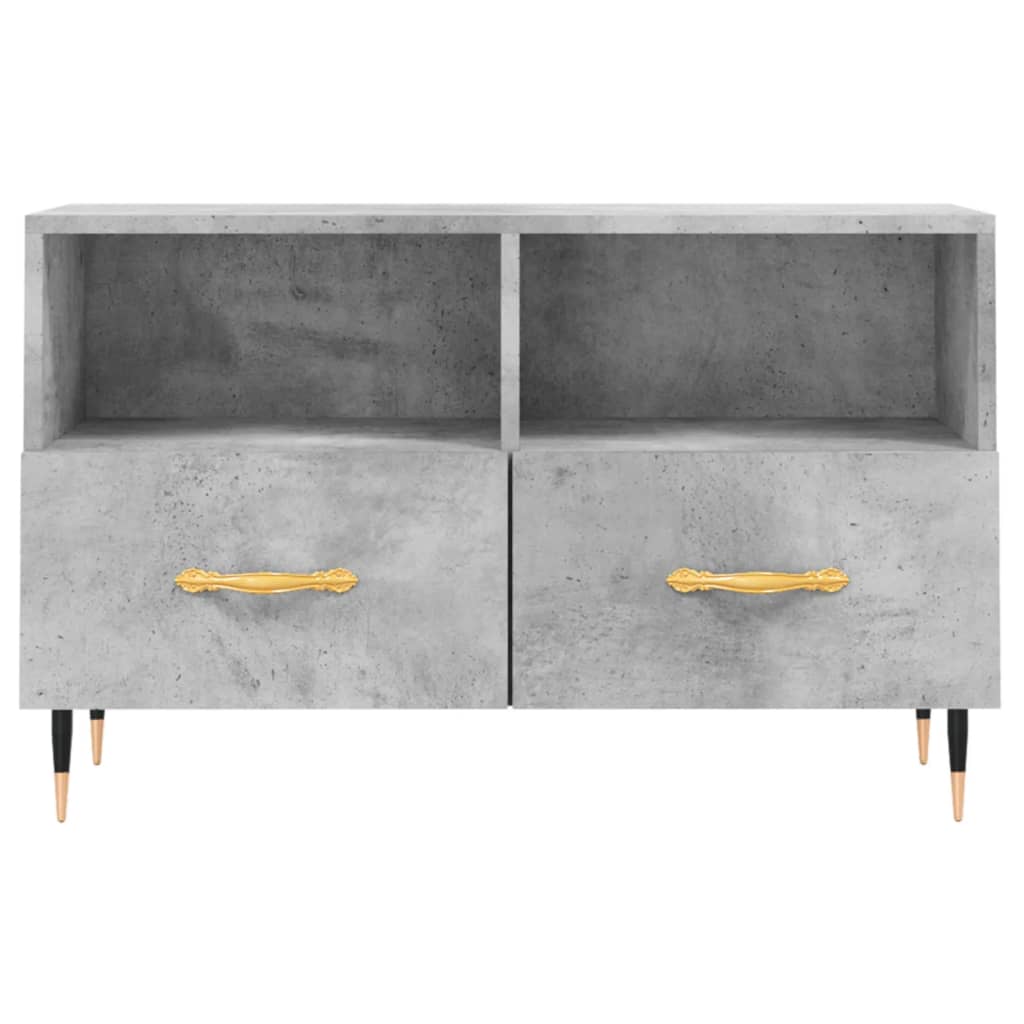 vidaXL TV Cabinet Concrete Grey 80x36x50 cm Engineered Wood