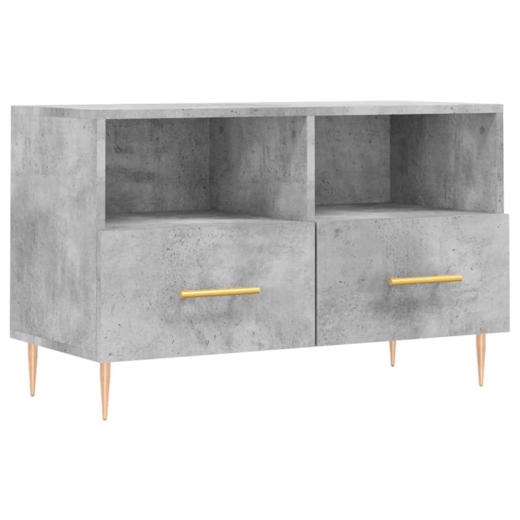 vidaXL TV Cabinet Concrete Grey 80x36x50 cm Engineered Wood