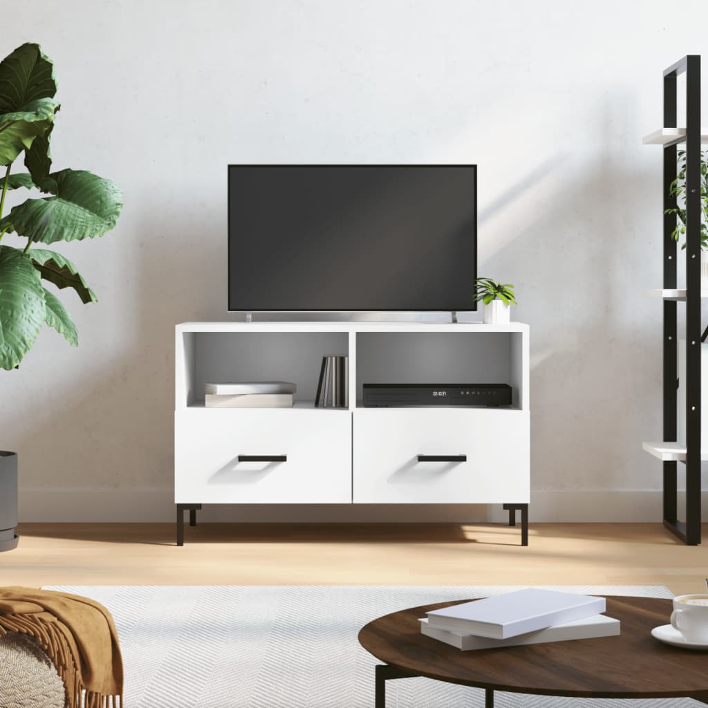 vidaXL TV Cabinet White 80x36x50 cm Engineered Wood