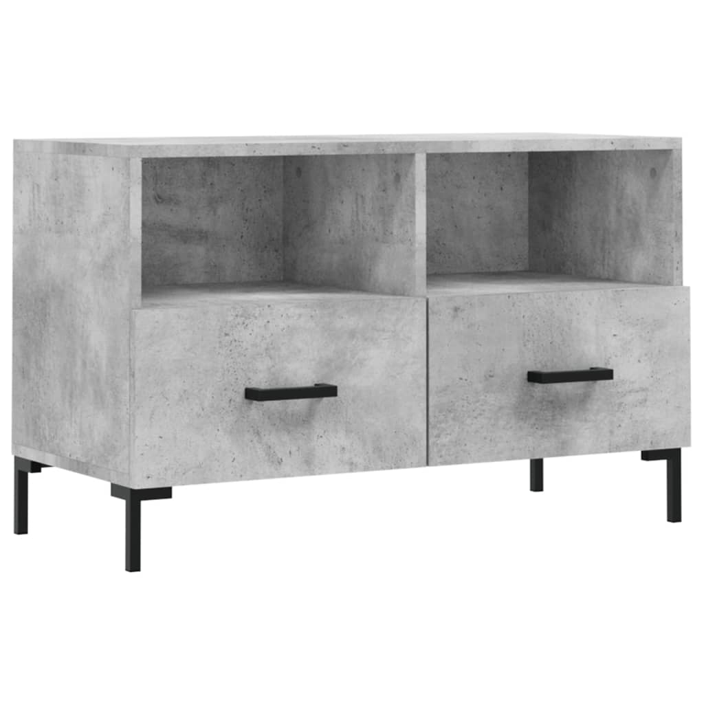 vidaXL TV Cabinet Concrete Grey 80x36x50 cm Engineered Wood