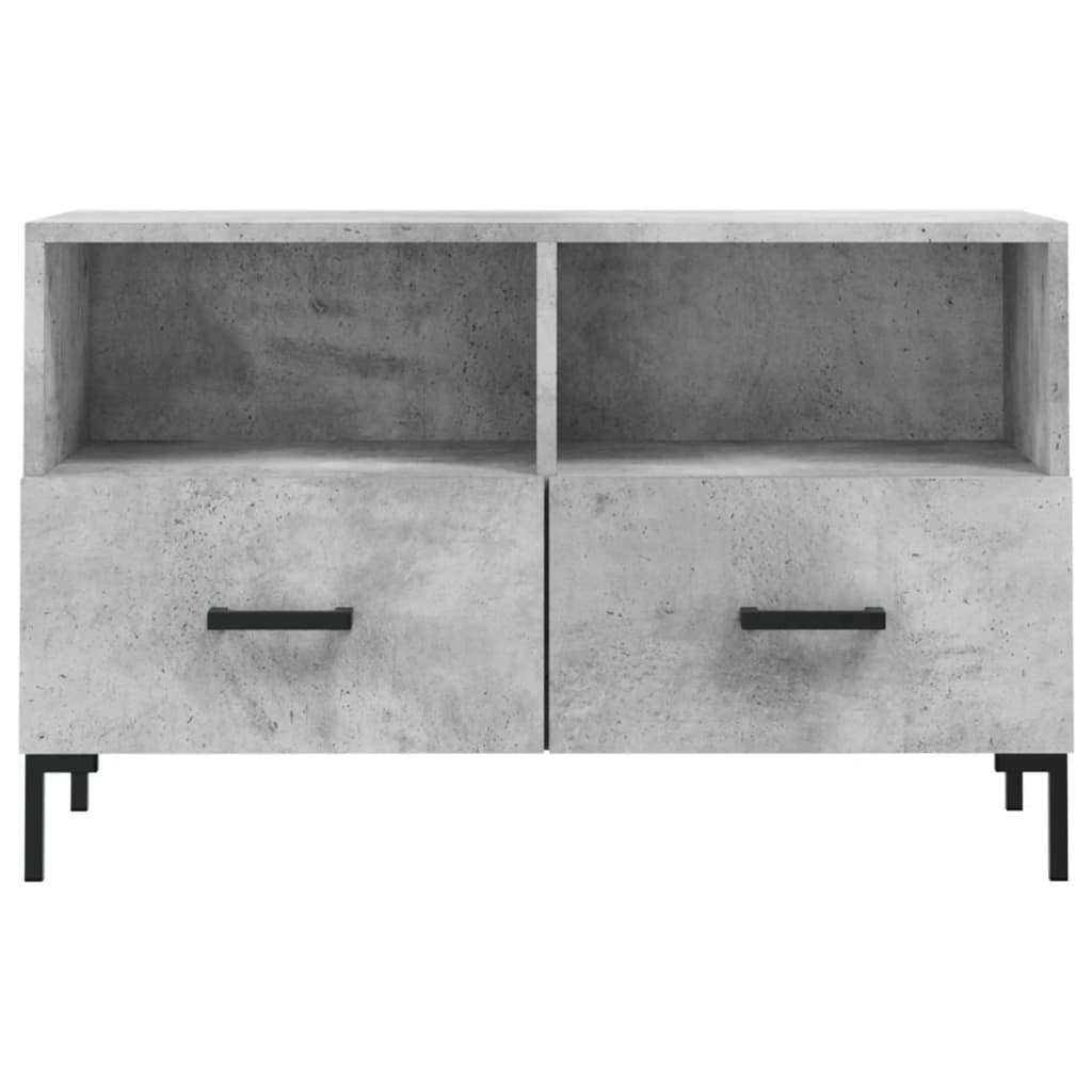 vidaXL TV Cabinet Concrete Grey 80x36x50 cm Engineered Wood