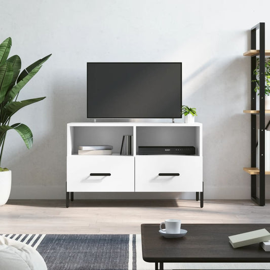 vidaXL TV Cabinet White 80x36x50 cm Engineered Wood