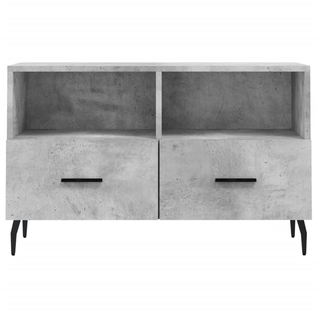 vidaXL TV Cabinet Concrete Grey 80x36x50 cm Engineered Wood