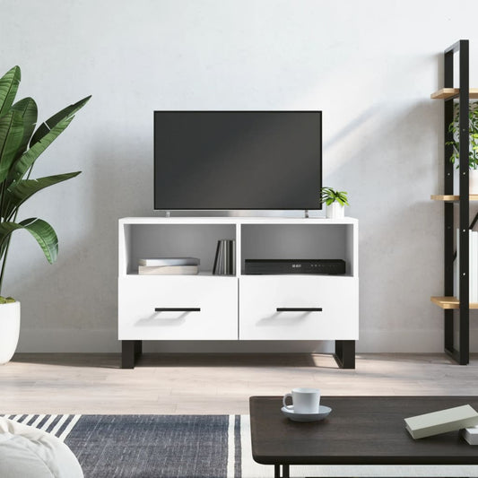 vidaXL TV Cabinet White 80x36x50 cm Engineered Wood