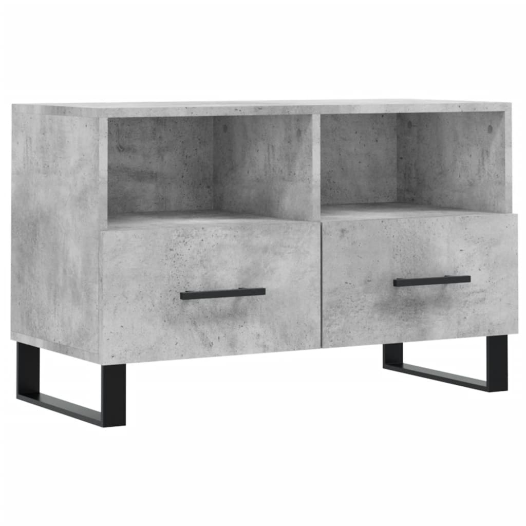 vidaXL TV Cabinet Concrete Grey 80x36x50 cm Engineered Wood