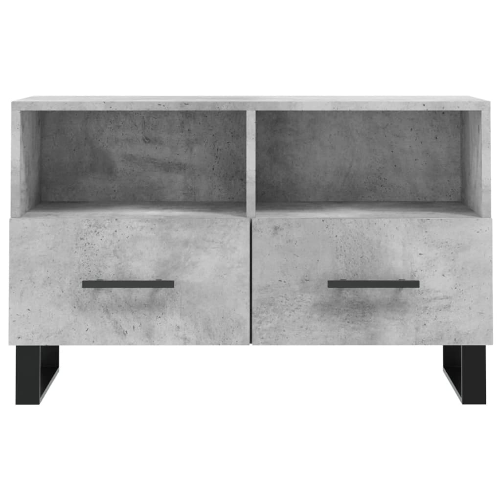 vidaXL TV Cabinet Concrete Grey 80x36x50 cm Engineered Wood