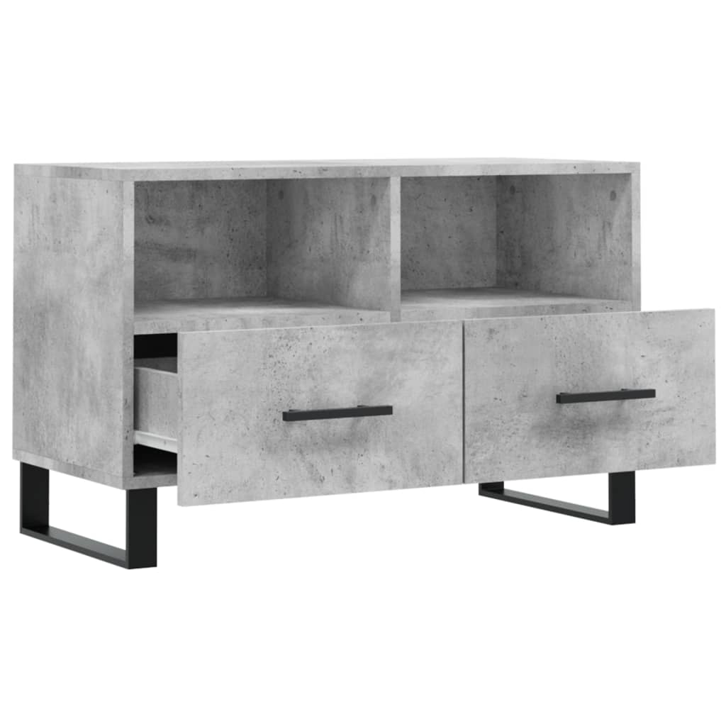 vidaXL TV Cabinet Concrete Grey 80x36x50 cm Engineered Wood