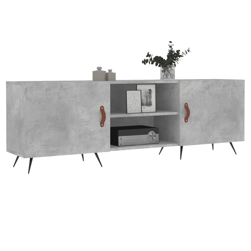 vidaXL TV Cabinet Concrete Grey 150x30x50 cm Engineered Wood