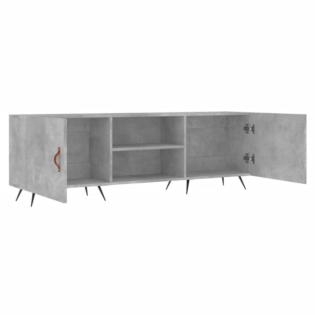 vidaXL TV Cabinet Concrete Grey 150x30x50 cm Engineered Wood