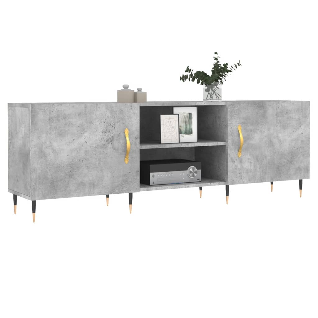 TV Cabinet Concrete Grey 150x30x50 cm Engineered Wood