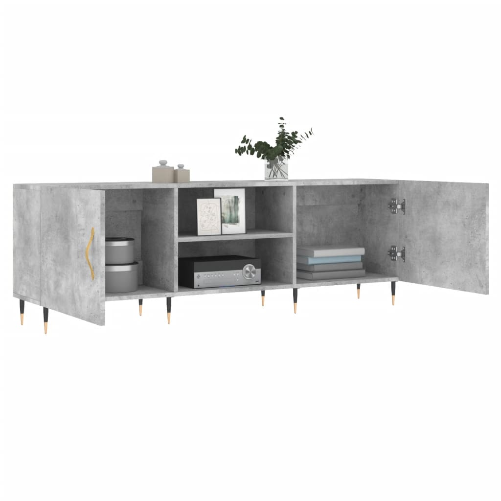 TV Cabinet Concrete Grey 150x30x50 cm Engineered Wood