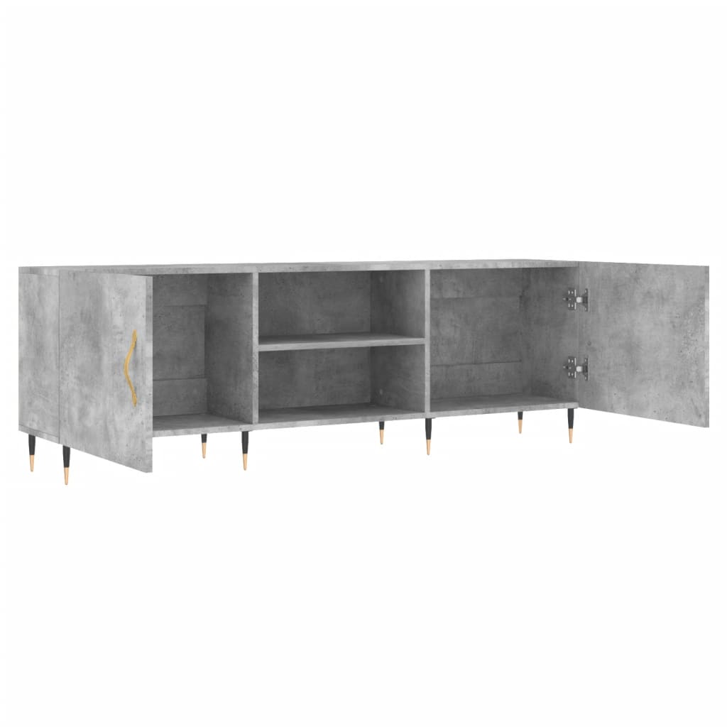 TV Cabinet Concrete Grey 150x30x50 cm Engineered Wood