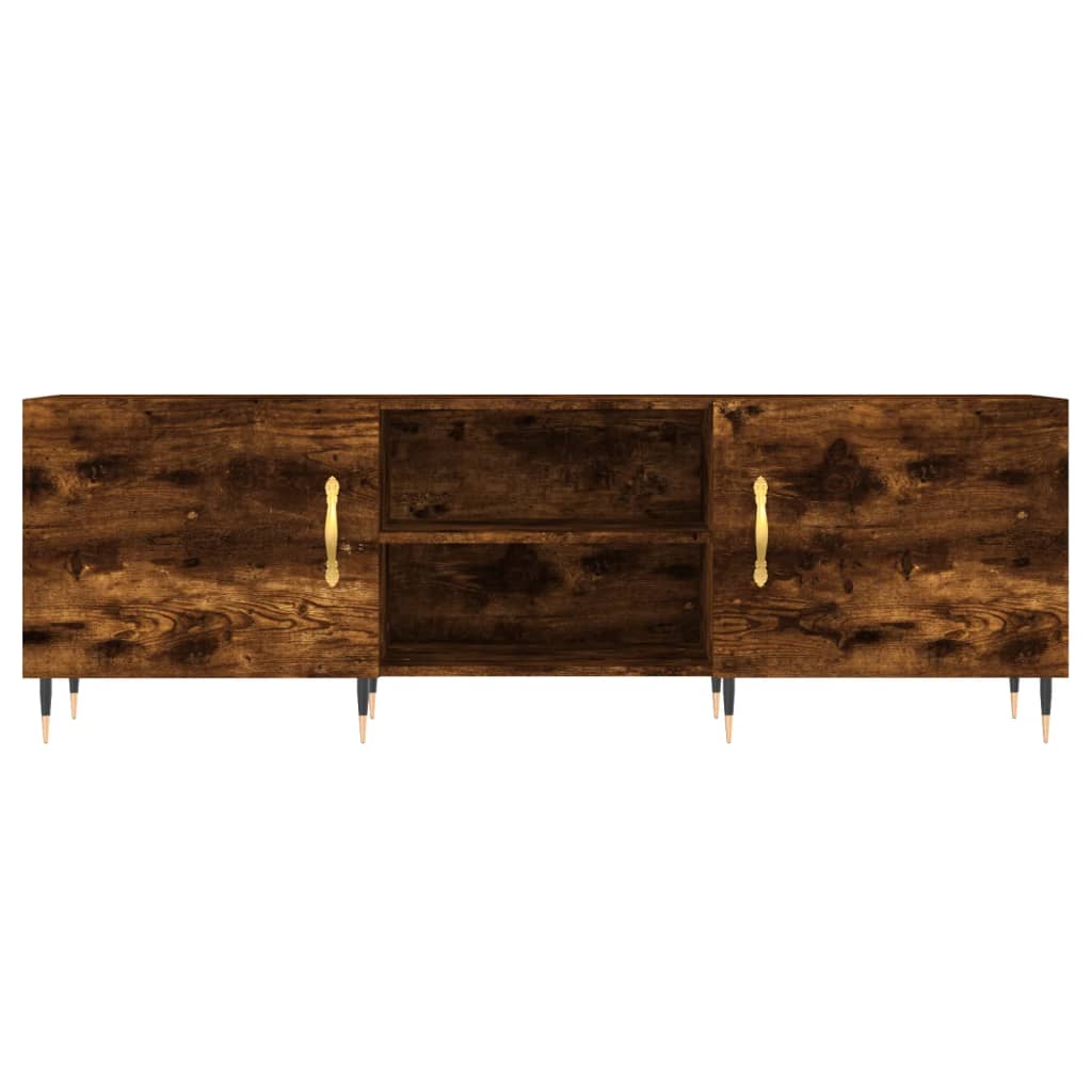 TV Cabinet Smoked Oak 150x30x50 cm Engineered Wood