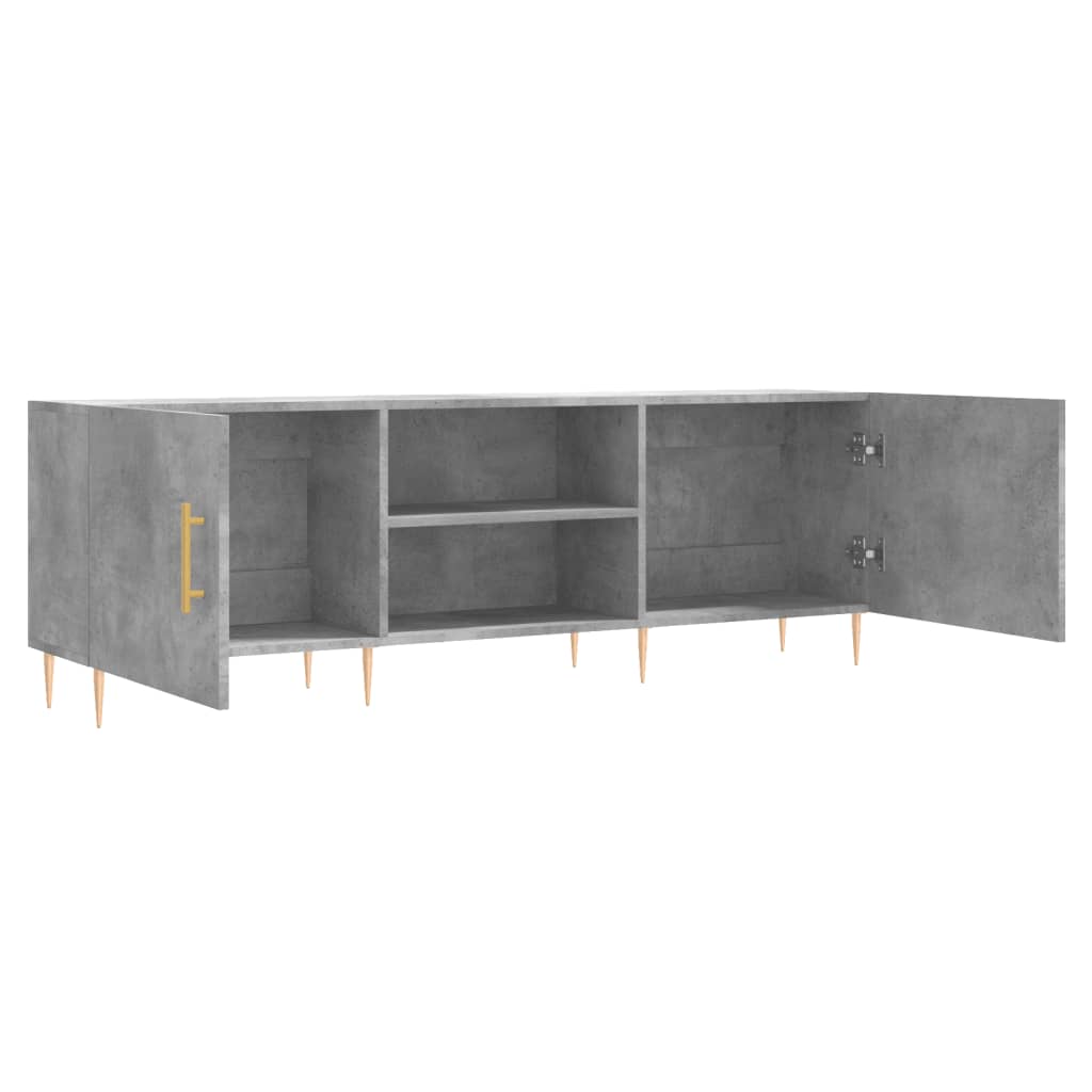 vidaXL TV Cabinet Concrete Grey 150x30x50 cm Engineered Wood