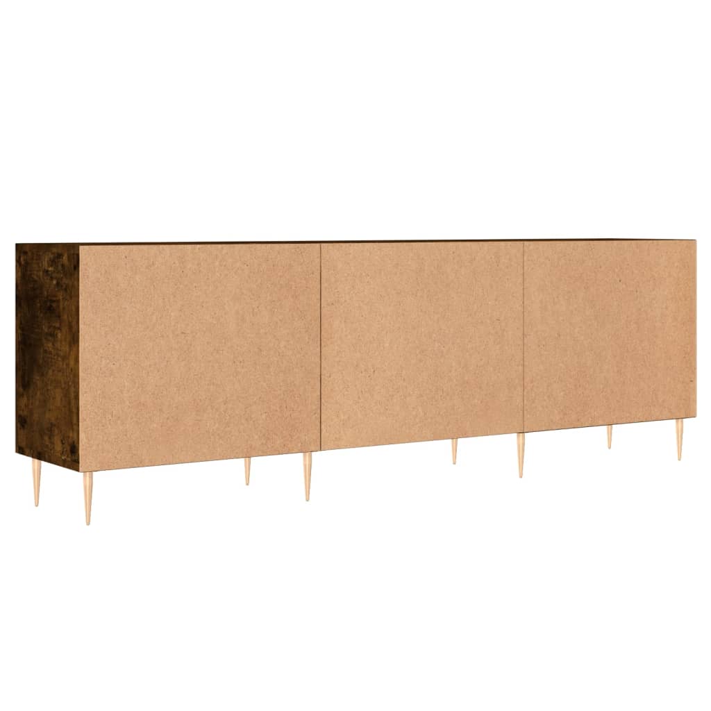 TV Cabinet Smoked Oak 150x30x50 cm Engineered Wood