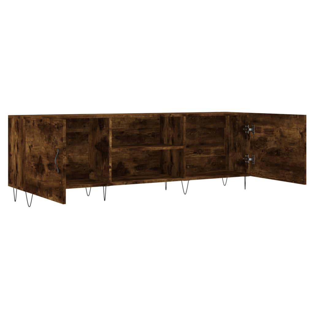 TV Cabinet Smoked Oak 150x30x50 cm Engineered Wood
