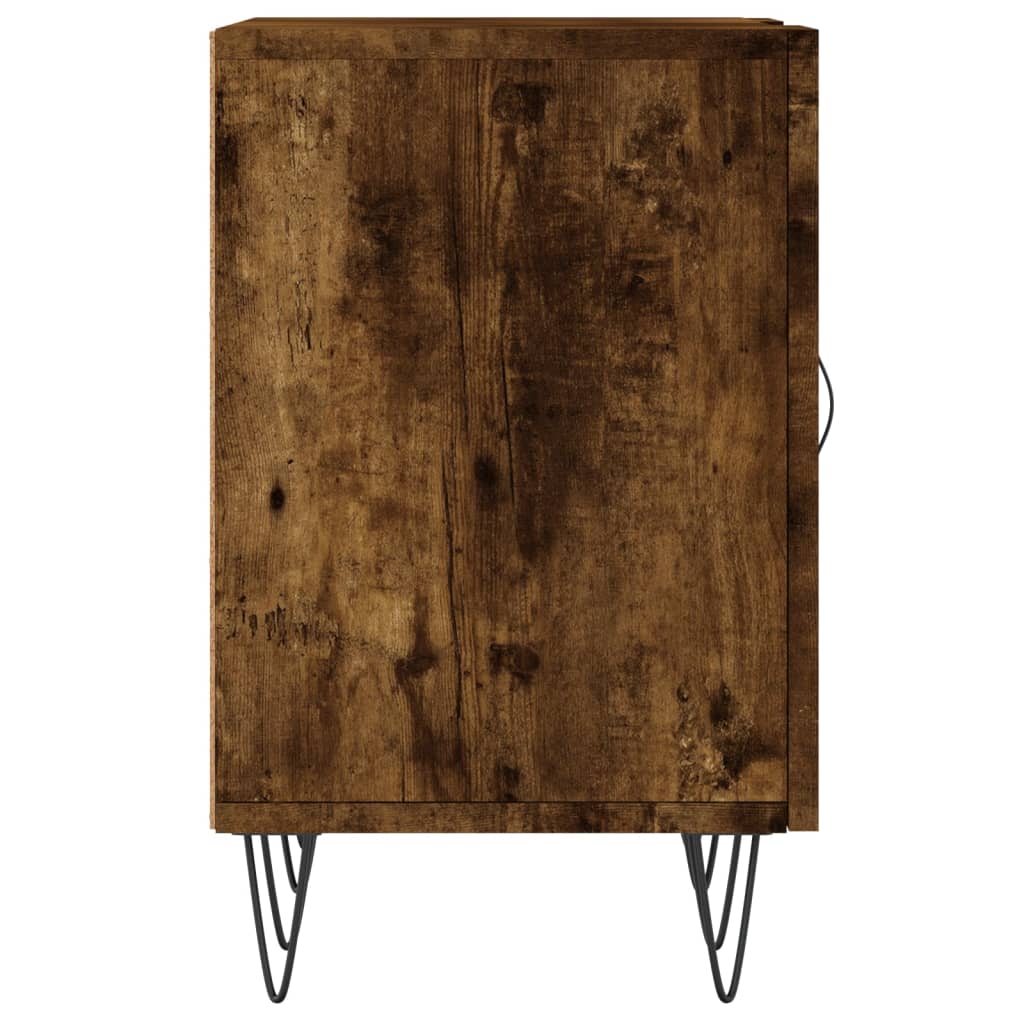 TV Cabinet Smoked Oak 150x30x50 cm Engineered Wood
