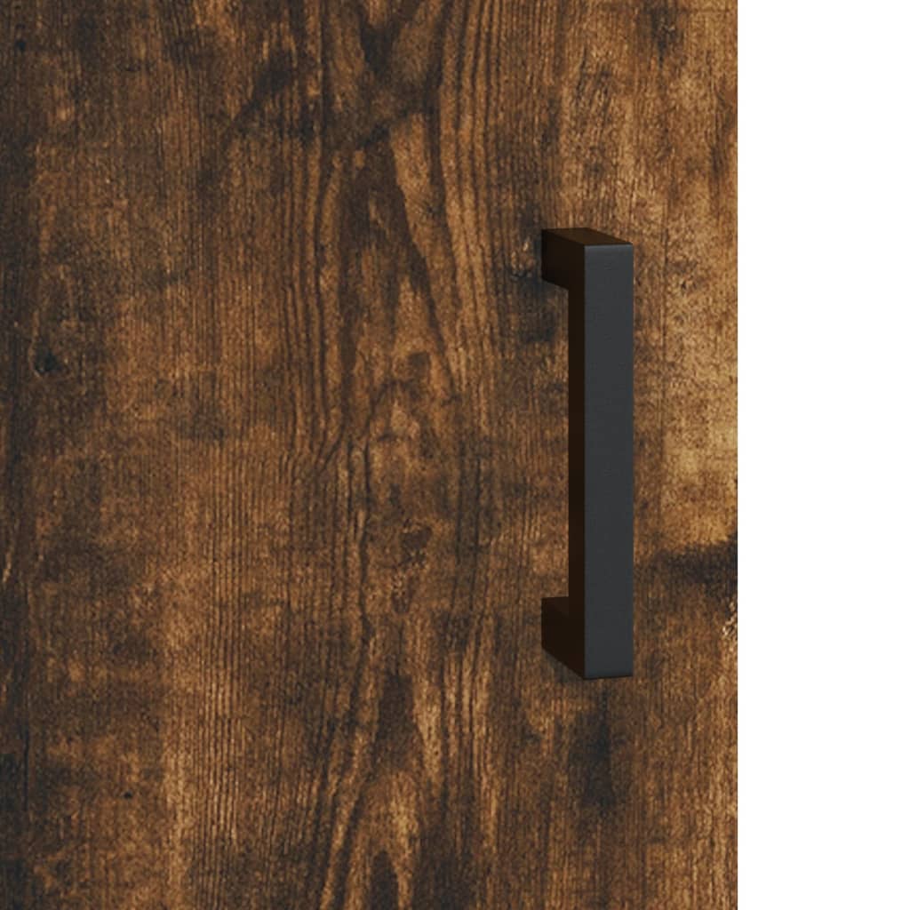 TV Cabinet Smoked Oak 150x30x50 cm Engineered Wood