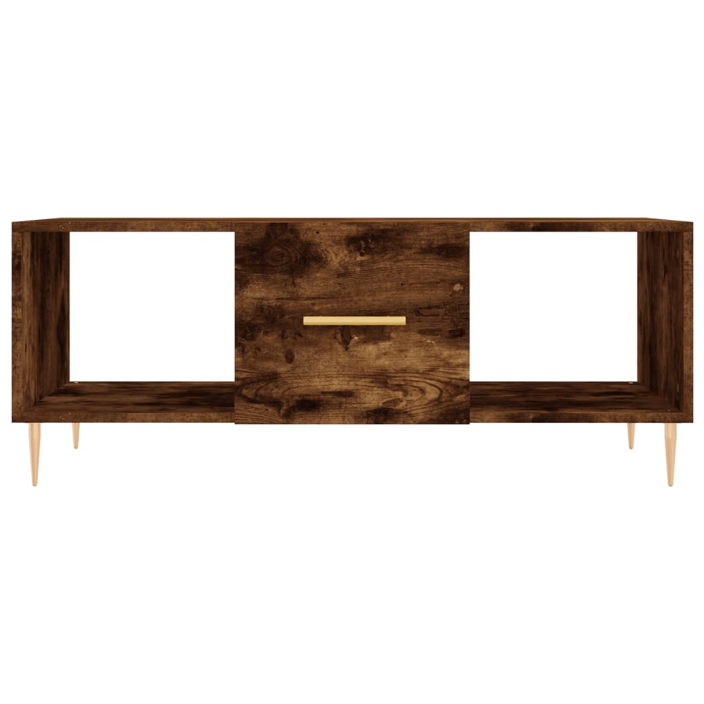 vidaXL Coffee Table Smoked Oak 102x50x40 cm Engineered Wood