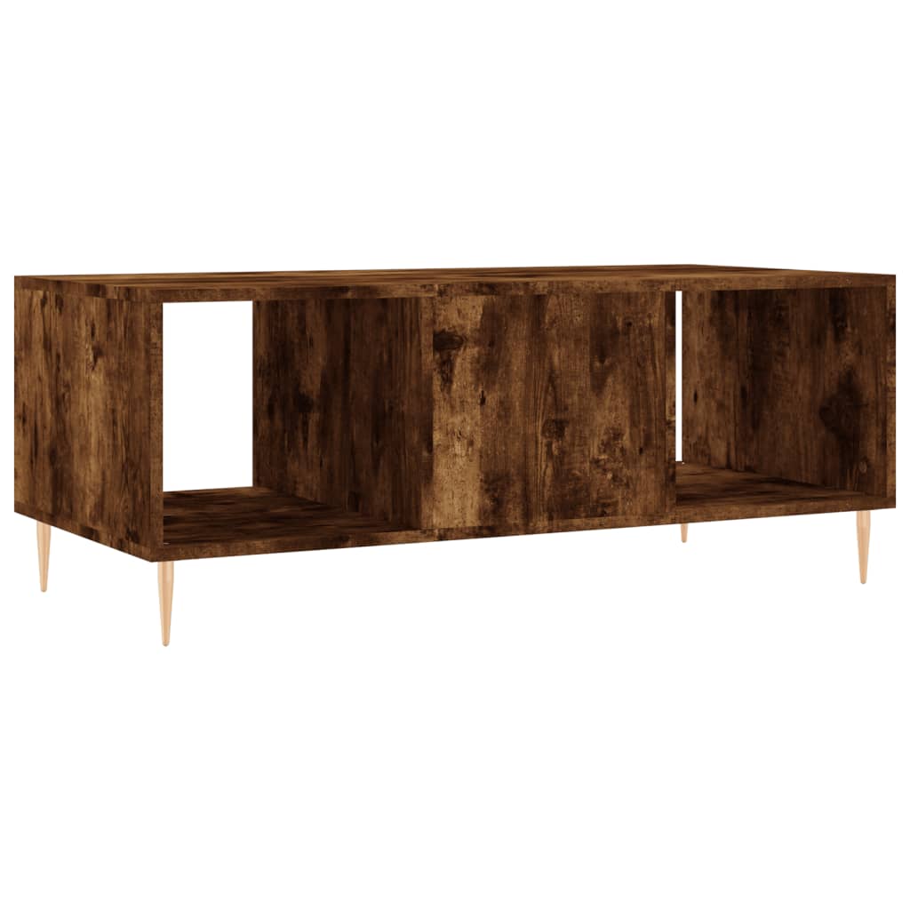 vidaXL Coffee Table Smoked Oak 102x50x40 cm Engineered Wood