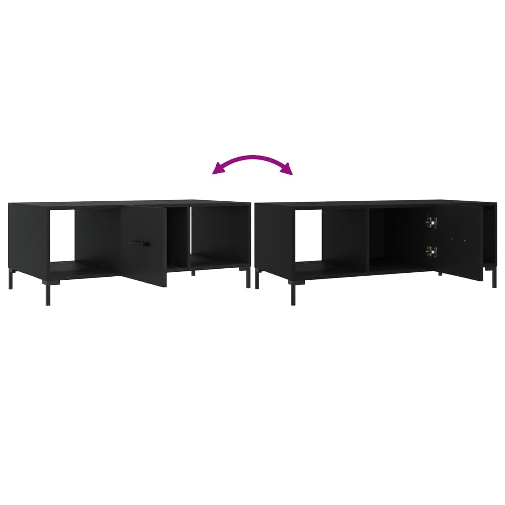 Coffee Table Black 102x50x40 cm Engineered Wood