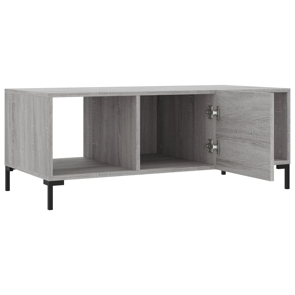 vidaXL Coffee Table Grey Sonoma 102x50x40 cm Engineered Wood