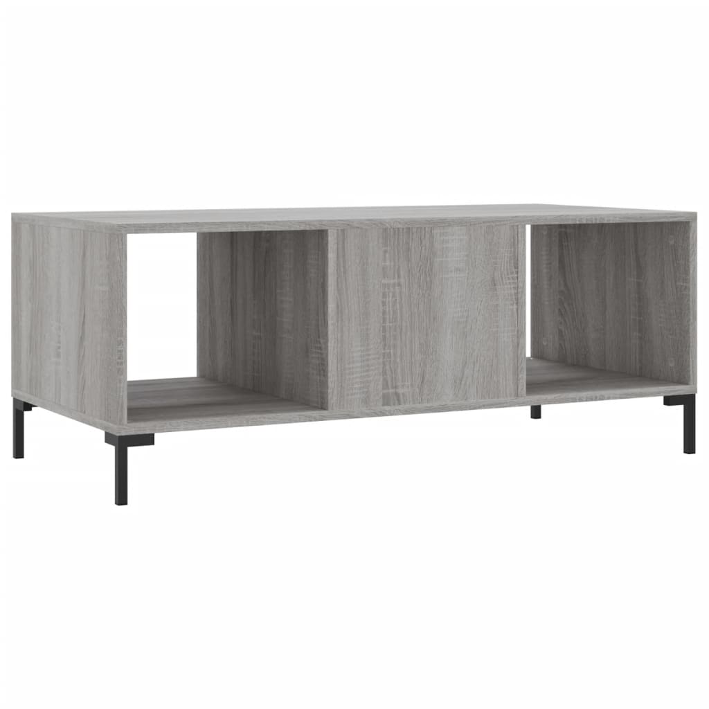 vidaXL Coffee Table Grey Sonoma 102x50x40 cm Engineered Wood