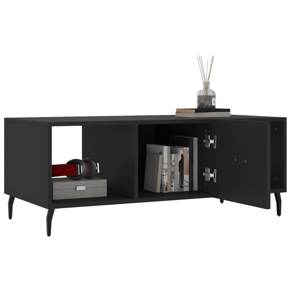Coffee Table Black 102x50x40 cm Engineered Wood
