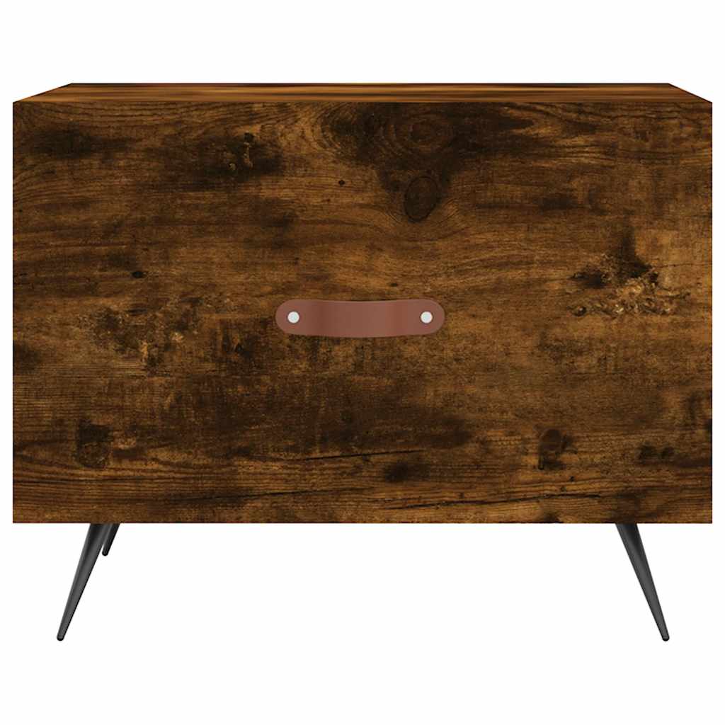Coffee Tables 2 pcs Smoked Oak 50x50x40 cm Engineered Wood