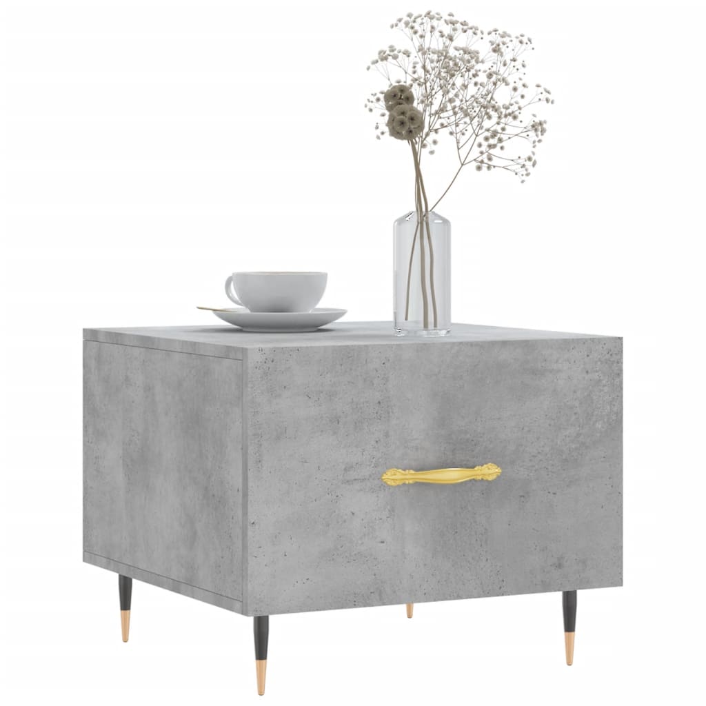 Coffee Tables 2 pcs Concrete Grey 50x50x40 cm Engineered Wood