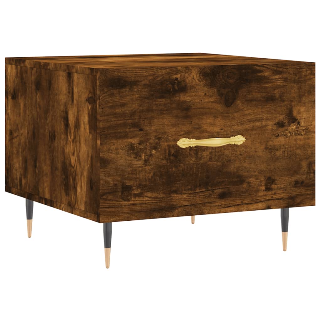 vidaXL Coffee Table Smoked Oak 50x50x40 cm Engineered Wood