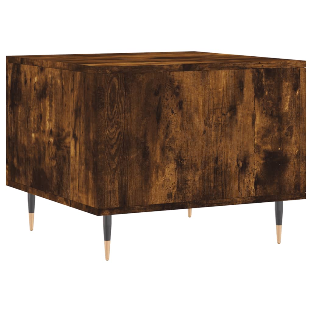 vidaXL Coffee Table Smoked Oak 50x50x40 cm Engineered Wood