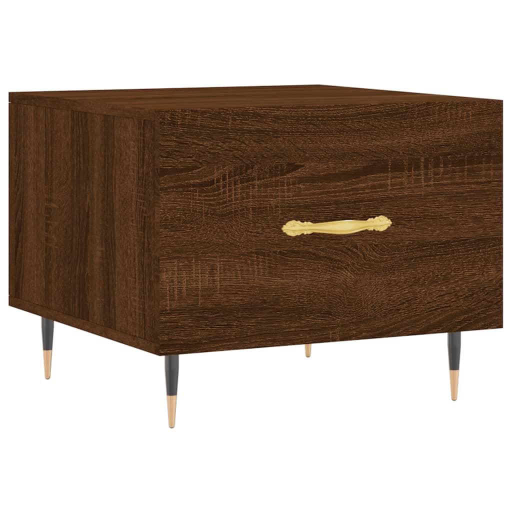 Coffee Table Brown Oak 50x50x40 cm Engineered Wood