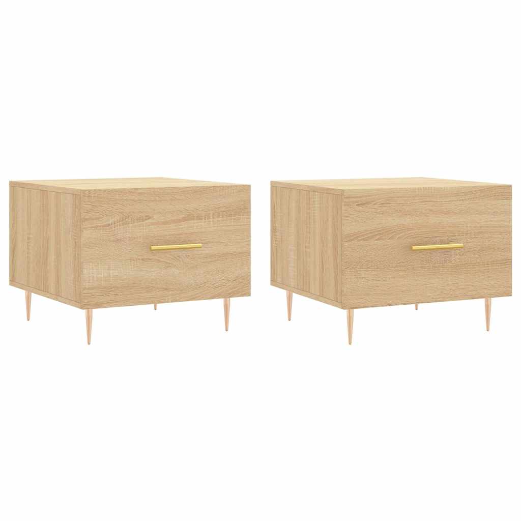Coffee Tables 2 pcs Sonoma Oak 50x50x40 cm Engineered Wood