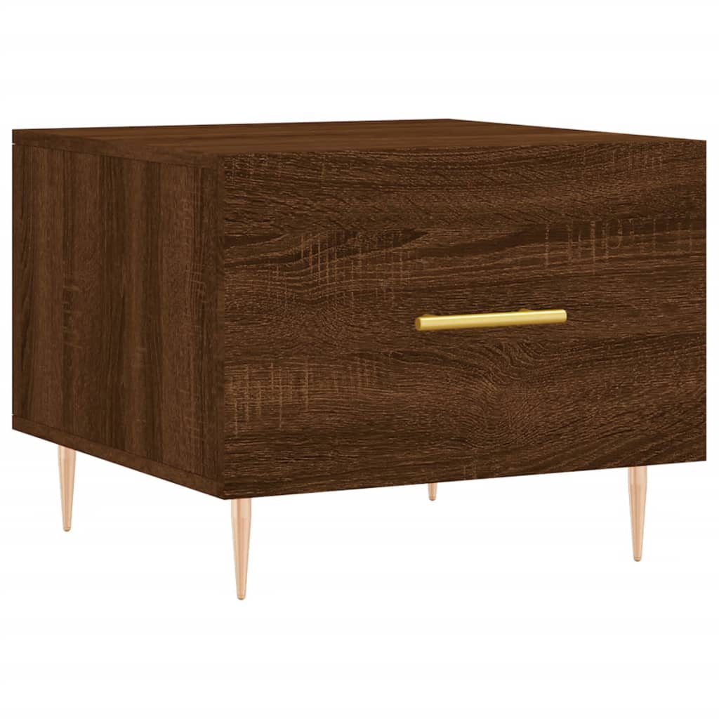Coffee Tables 2 pcs Brown Oak 50x50x40 cm Engineered Wood