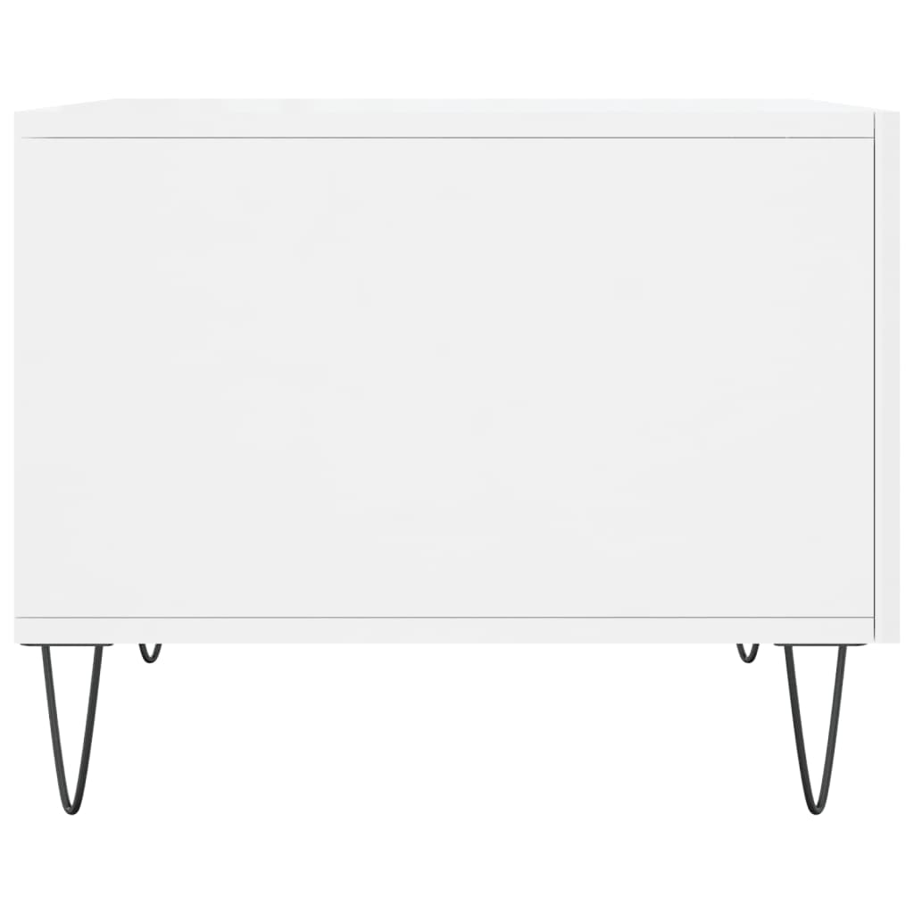Coffee Table High Gloss White 50x50x40 cm Engineered Wood