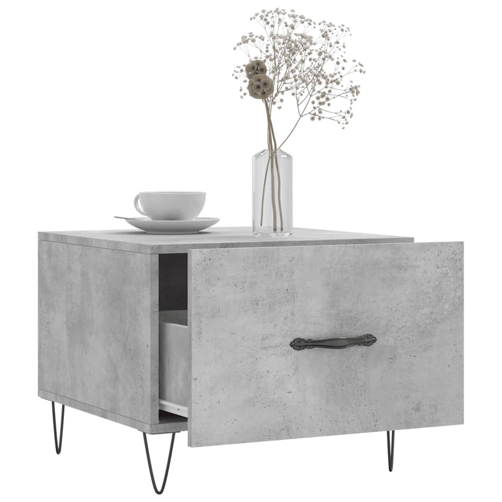 Coffee Tables 2 pcs Concrete Grey 50x50x40 cm Engineered Wood