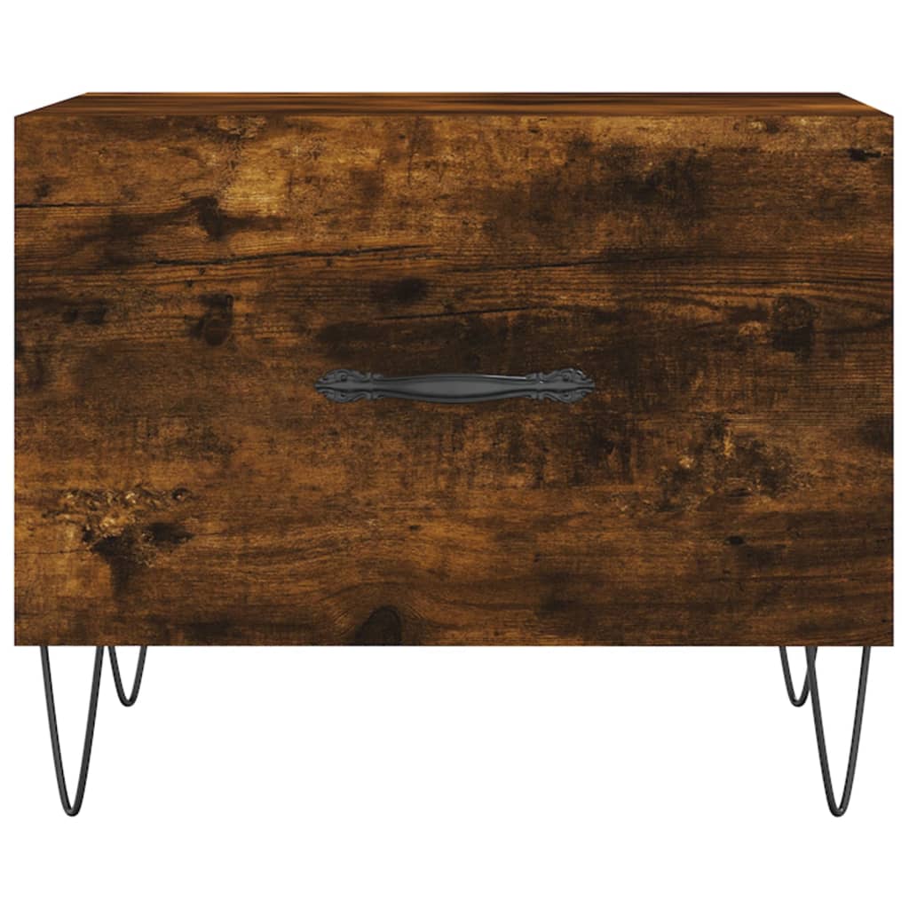 vidaXL Coffee Table Smoked Oak 50x50x40 cm Engineered Wood