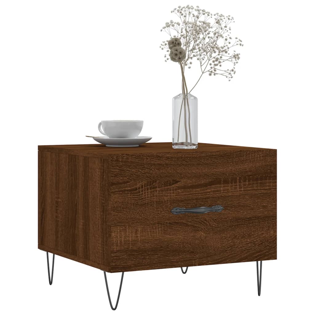 Coffee Tables 2 pcs Brown Oak 50x50x40 cm Engineered Wood