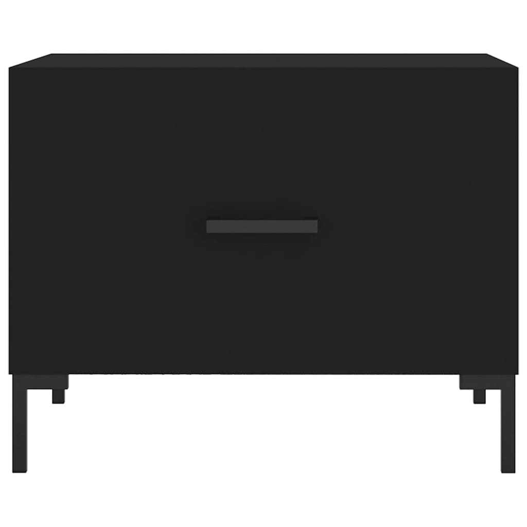 Coffee Tables 2 pcs Black 50x50x40 cm Engineered Wood