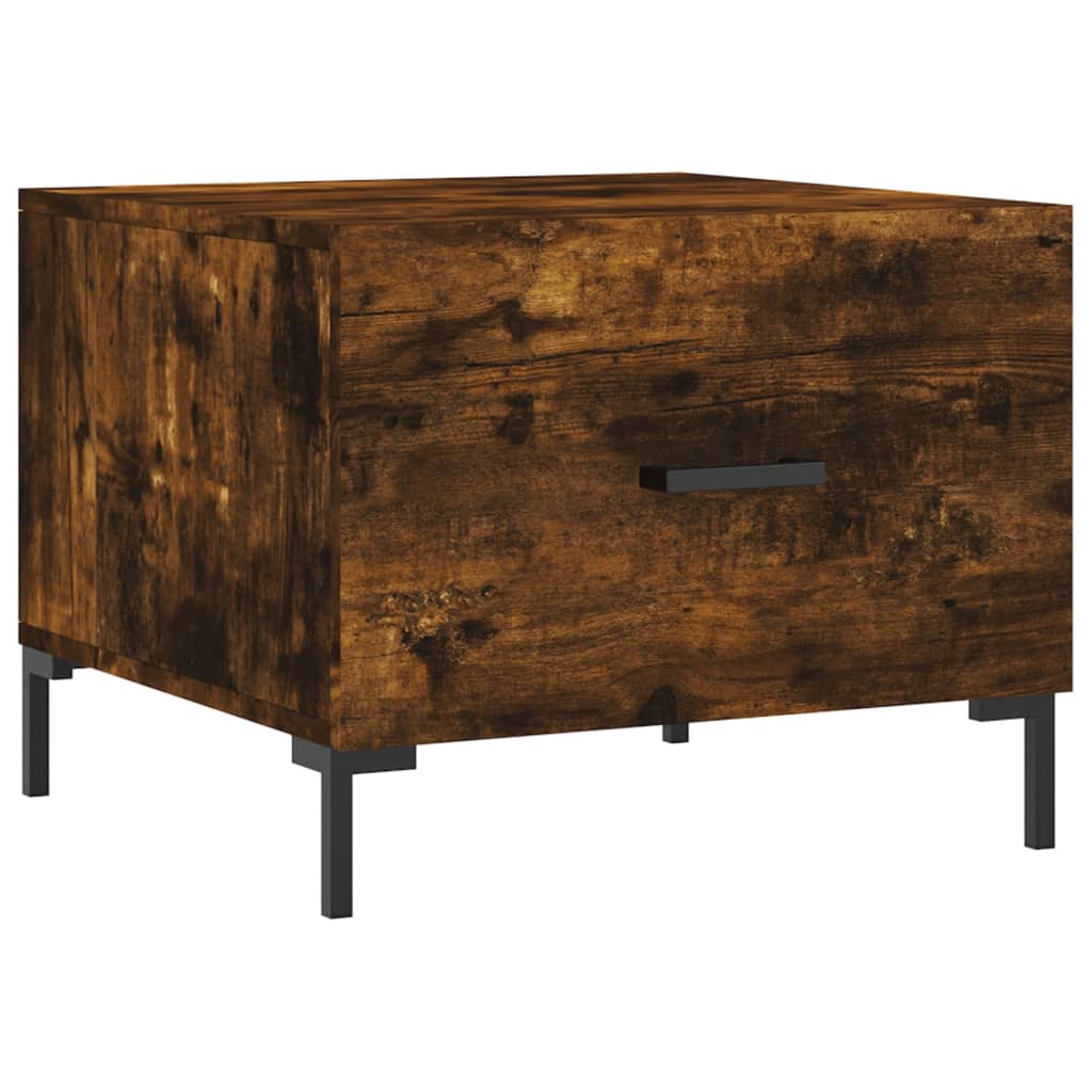 Coffee Tables 2 pcs Smoked Oak 50x50x40 cm Engineered Wood