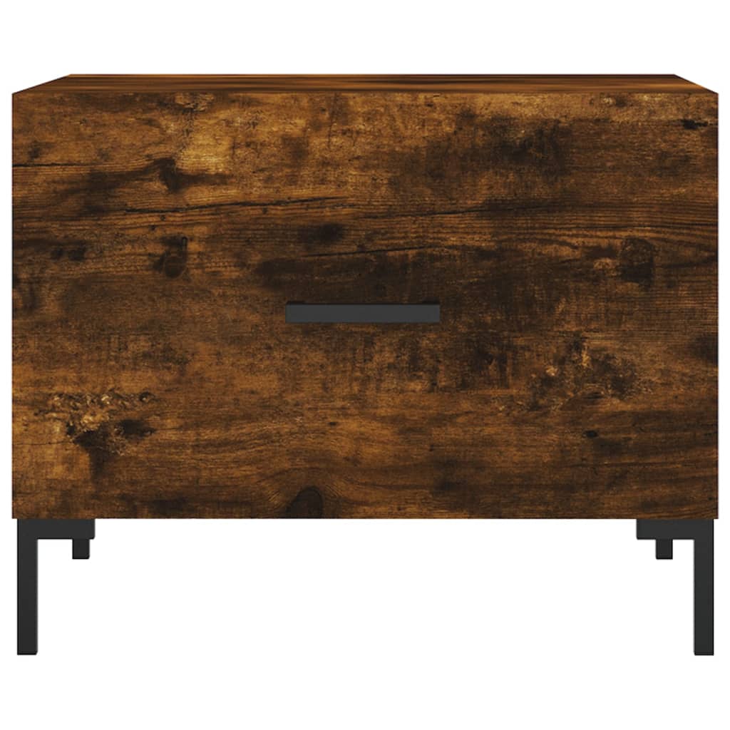 Coffee Tables 2 pcs Smoked Oak 50x50x40 cm Engineered Wood