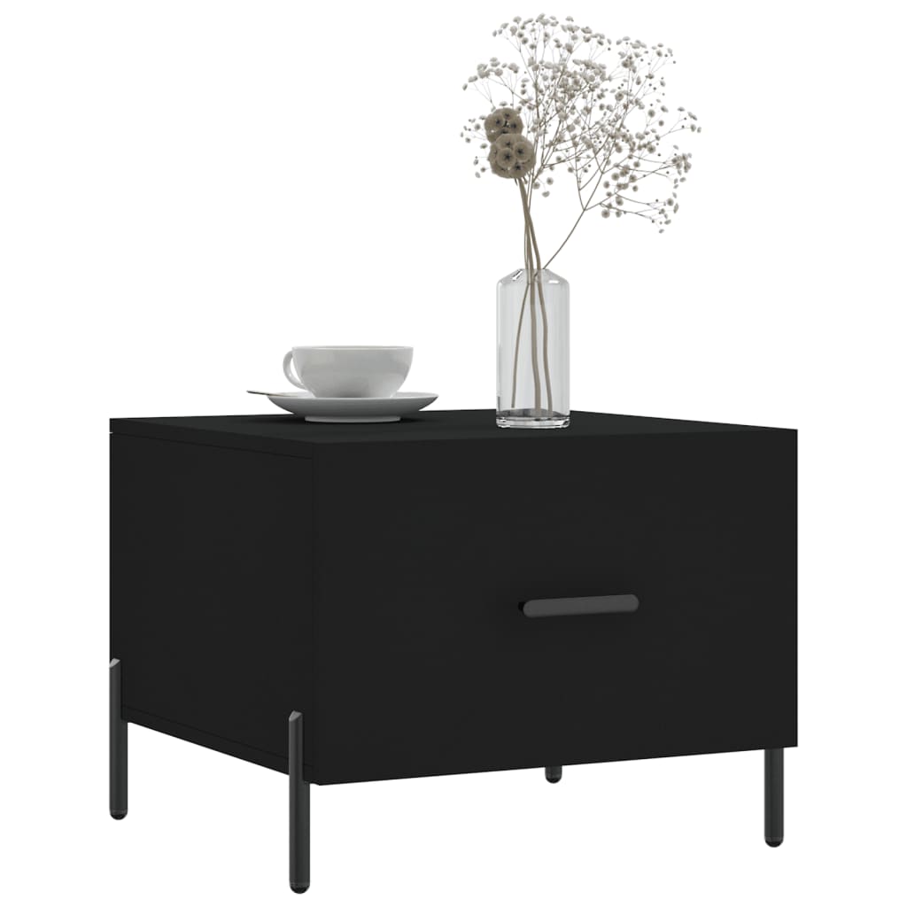 Coffee Tables 2 pcs Black 50x50x40 cm Engineered Wood